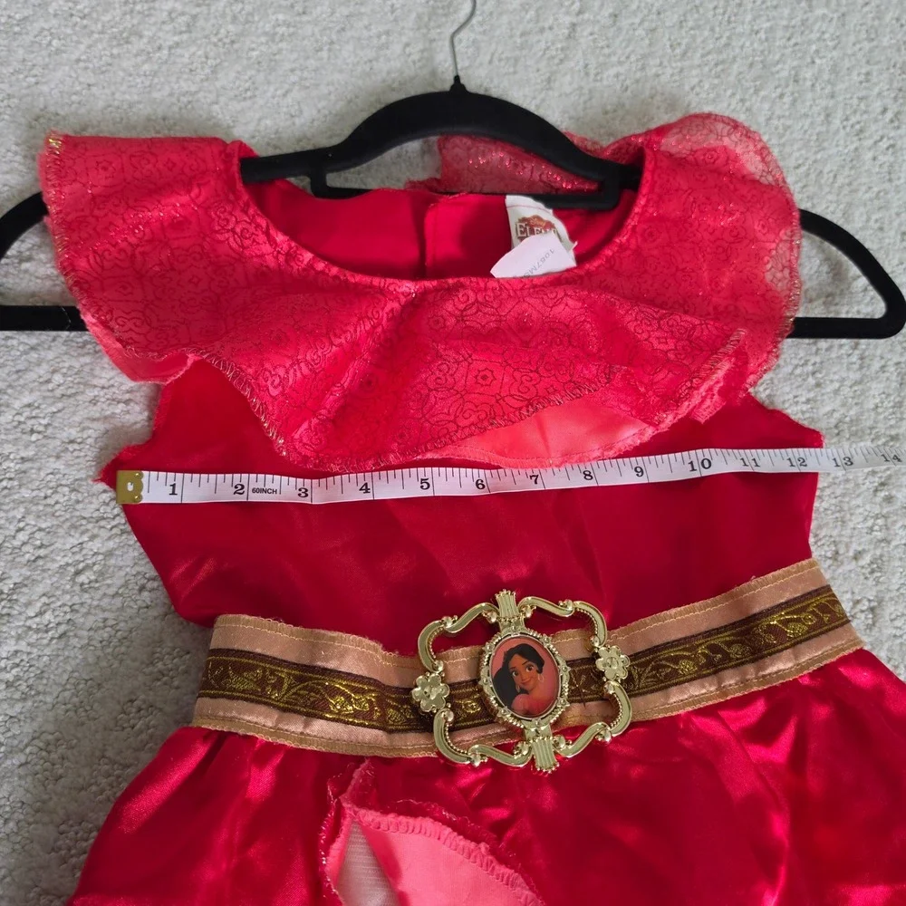 Disney Elena of Avalor Red Costume Dress Girls Size 4-6X